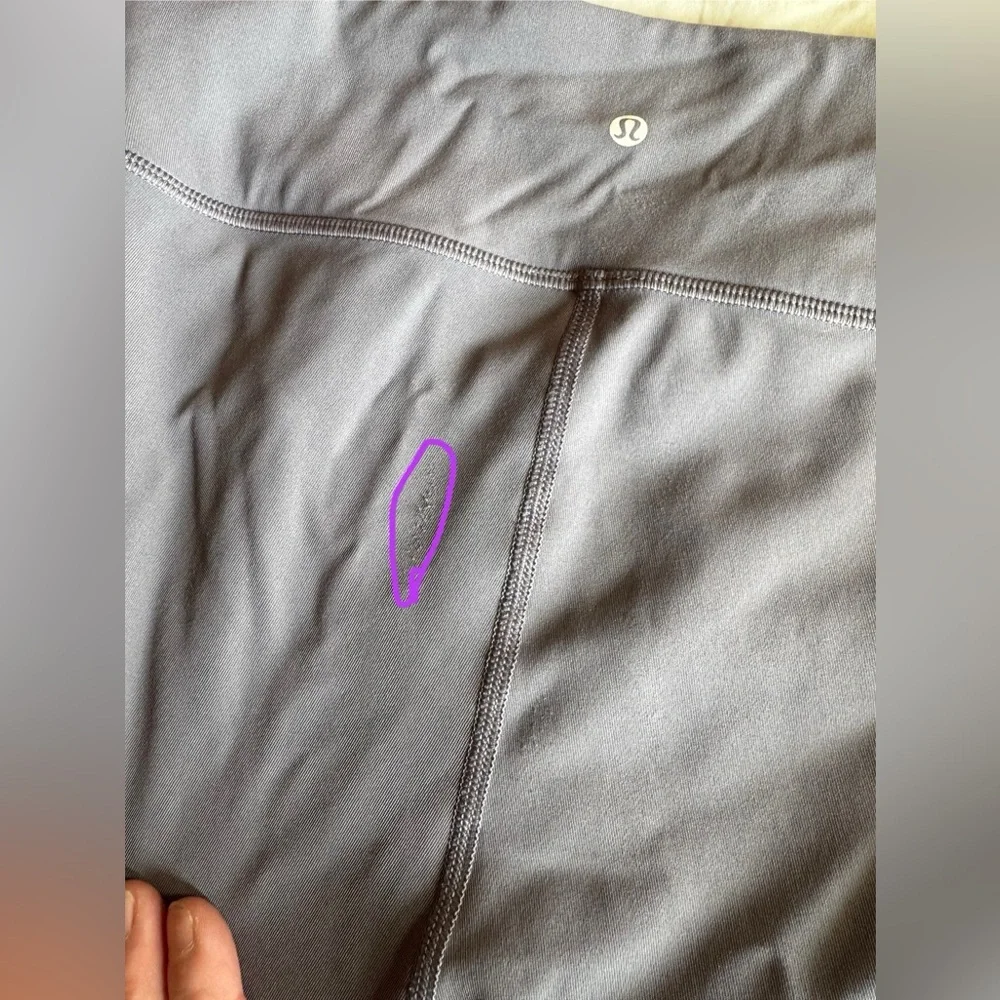 Lululemon Awakening Tights, Ruched, Cropped,‎ Magnum Gray Mauve, Size 12
